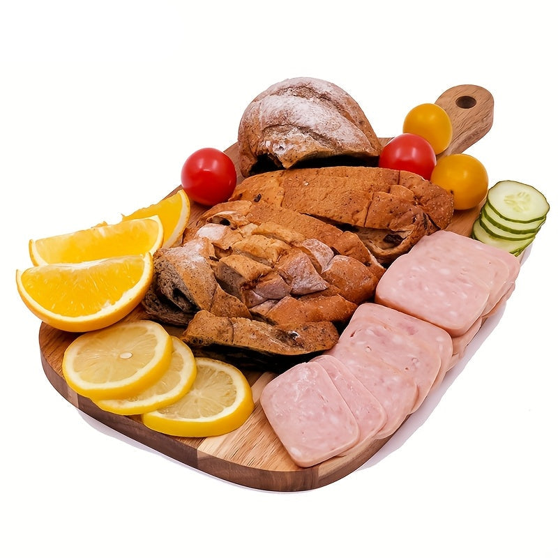 KEMORELA Tábua de Corte de Madeira de Alta Qualidade com Pega, Tábua de Corte Multifuncional - Adequada para Cortar Carne, Peixe, Queijo, Pão, Sobremesas, Frutas e Legumes. Utensílios de Cozinha