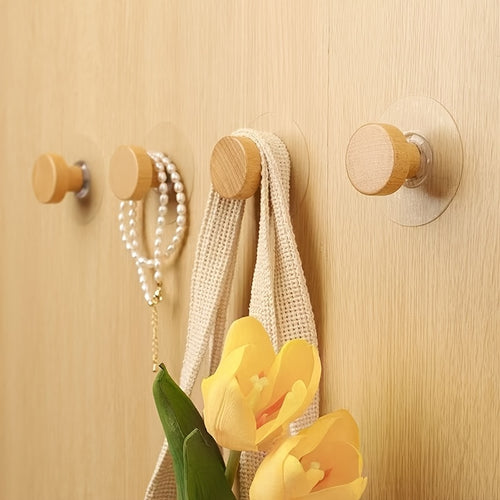3 Peças de Ganchos Autoadesivos para Parede - Acabamento Grão, Ideal para Pendurar Roupas, Casacos, Chapéus, Toalhas - Instalação Sem Furação, para Armários, Portas, Guarda-Roupas, Gavetas - Ganchos