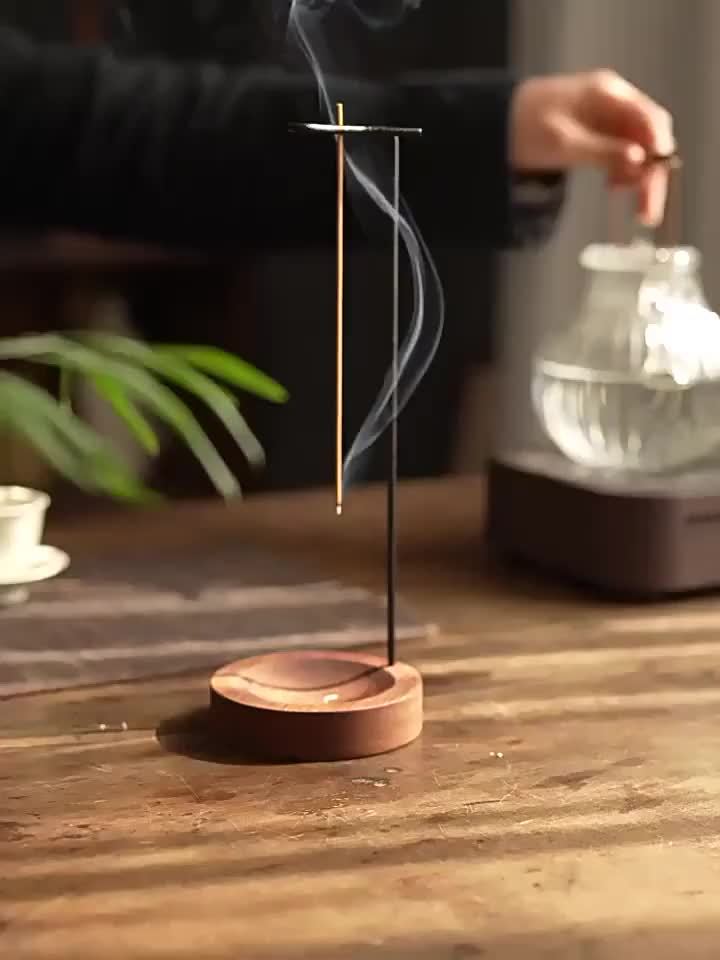 Retiro Aromático, Queimador de Incenso de Madeira Elegante - Perfeito para Yoga, Meditação & Relaxamento | Presente Ideal para o Dia das Mães & Natal