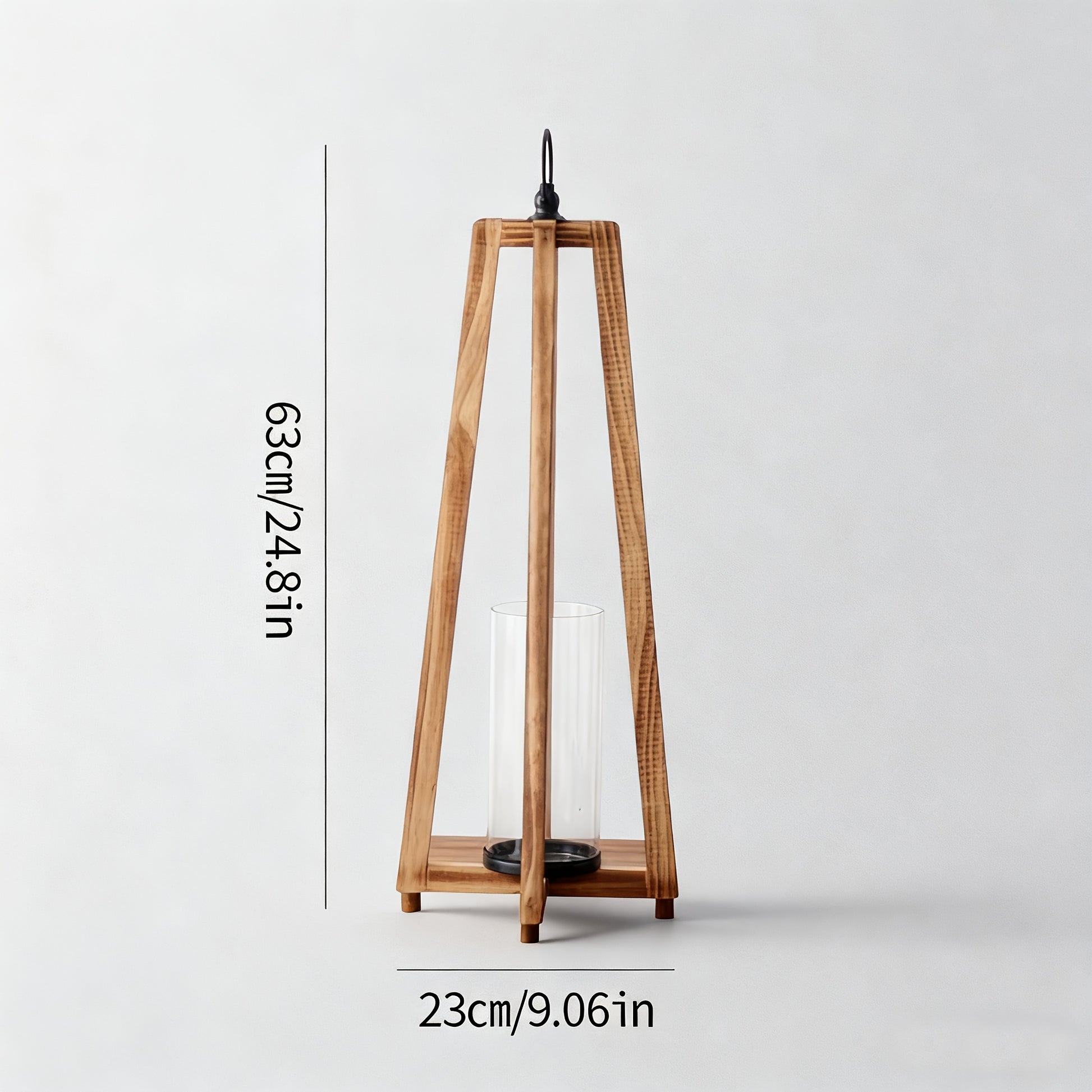 Suporte de Vela Vintage em Madeira em Forma de A - Suporte de Luz de Mesa Dupla Face para Casamentos, Festas, Natal & Páscoa - Centro de Mesa Rústico com Textura de Madeira Envelhecida e Compatibilidade com Velas (Não Necessário)