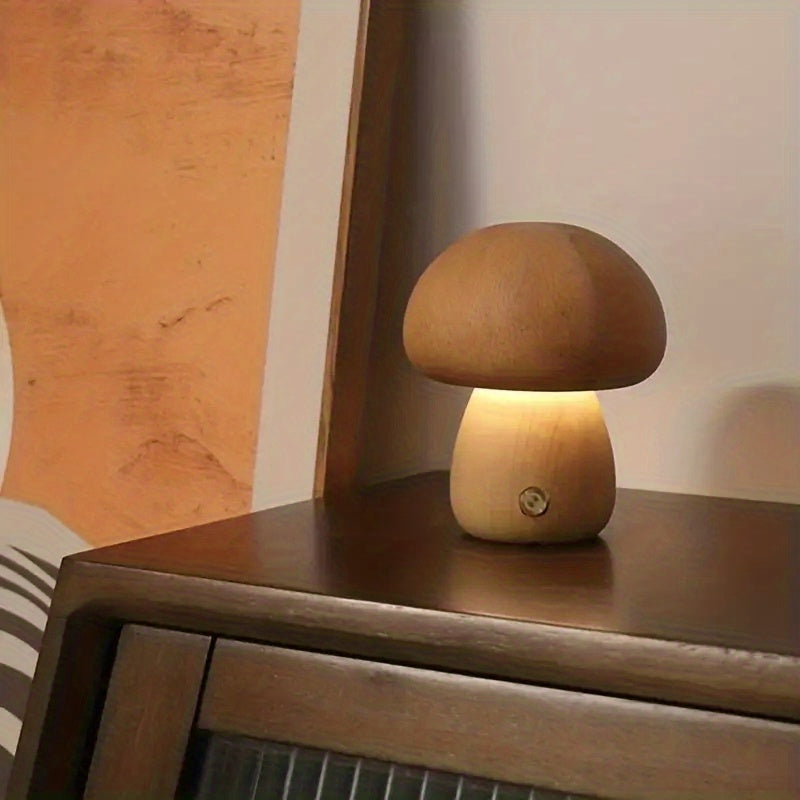 1 peça Luz Noturna LED, Abajur de Mesa Fofo de Cogumelo, Luz de Cogumelo Fofa, Luz com Interruptor de Toque, Luz Decorativa de Cogumelo, Lâmpada LED de Cogumelo