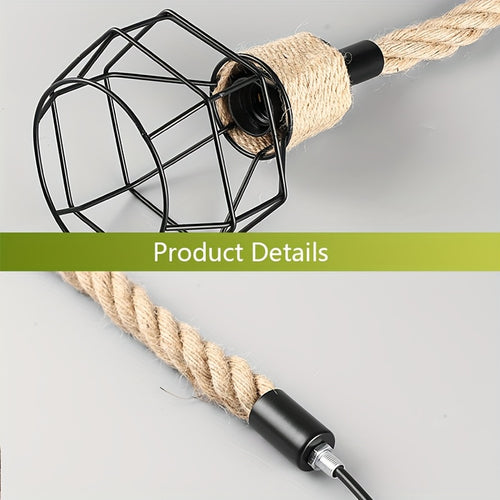 1 Peça luminária pendente rústica artesanal com base para lampada E26/E27, ideal para restaurantes, bares, cozinhas, corredores e decoração de Halloween ou Natal (sem inclusão da própria ampola)