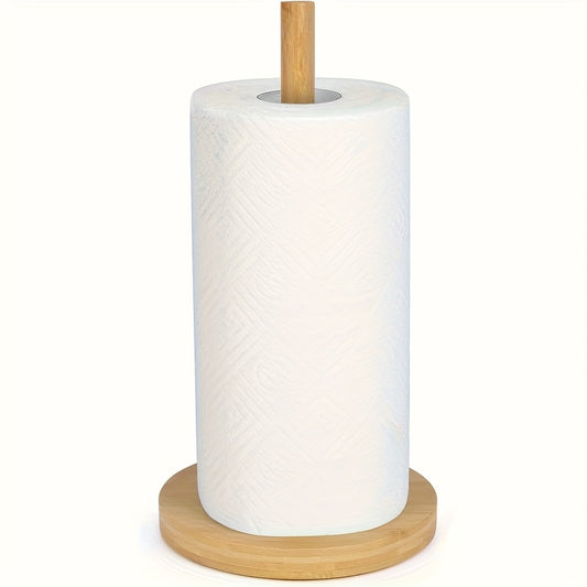 Suporte de Papel Toalha para Cozinha e Sala de Jantar - um Suporte de Rolo de Bancada Auto-Sustentável que Organiza Verticalmente, Ideal para Casa, Restaurantes, Casas de Banho e Quartos - Feito de Material Natural com um Extremo Texturado