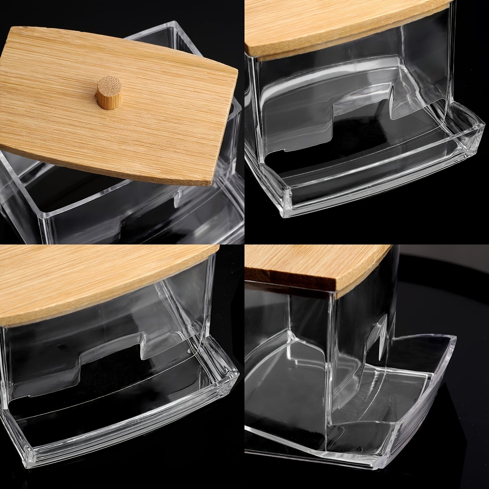 1 peça Suporte para Almofada de 7oz - Organização e Armazenamento com Tampa de Madeira - Ideal para barcos, banheiros e potes de farmácia