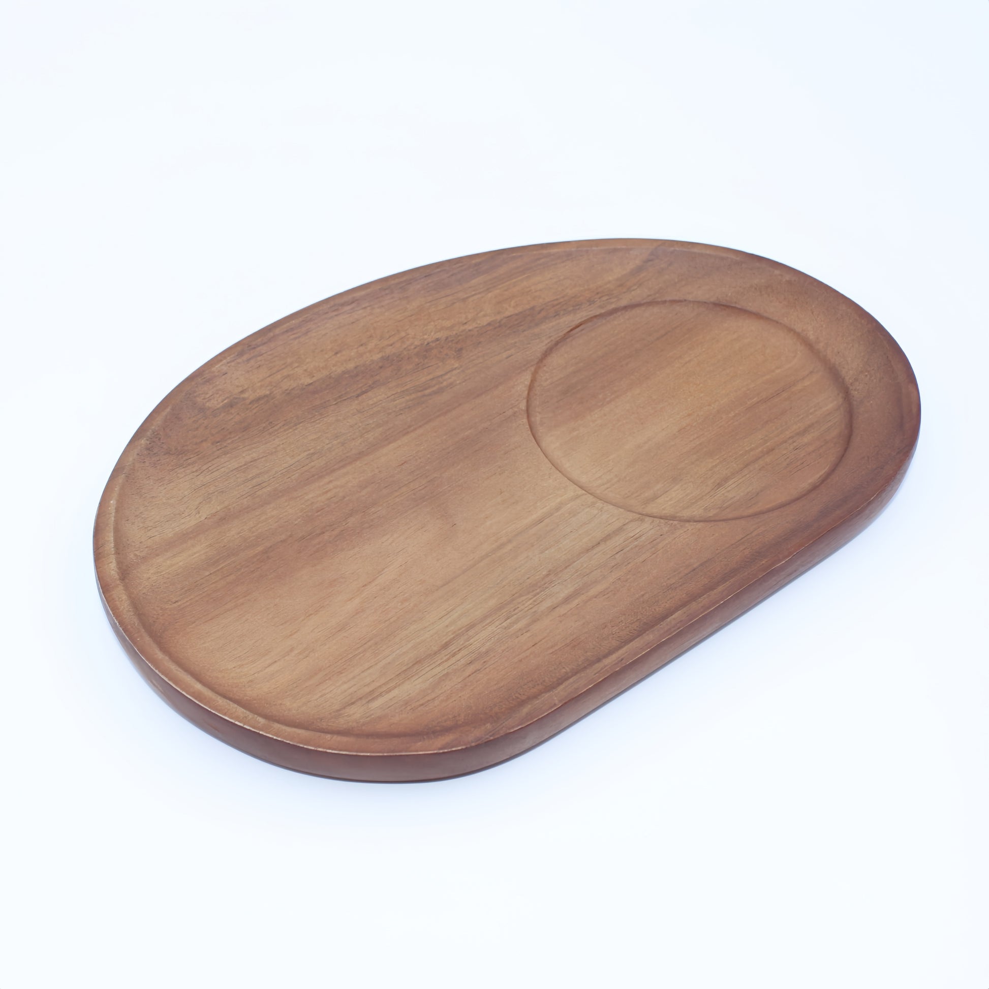 Tabuleiro de Madeira Maciça Japonesa, Prato de Café em Madeira de Acácia, Prato de Chá de Sobremesa Oval, Tabuleiro de Chá de Madeira para Casa, Prato de Copo de Snack Chinês, Prato de Bolo, Prato de Pequeno-Almoço em Madeira Maciça