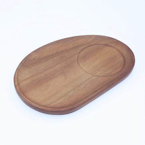 Tabuleiro de Madeira Maciça Japonesa, Prato de Café em Madeira de Acácia, Prato de Chá de Sobremesa Oval, Tabuleiro de Chá de Madeira para Casa, Prato de Copo de Snack Chinês, Prato de Bolo, Prato de Pequeno-Almoço em Madeira Maciça