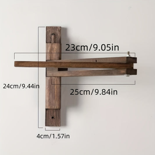 Suporte de Aplique de Parede Minimalista com Braço Oscilante de Madeira - Suporte de Luminária Dobrável para Área de Leitura de Quarto, Acessório de Iluminação DIY, Ótimo para Decoração de Casa de Volta às Aulas e Ação de Graças