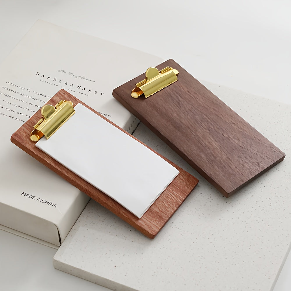 1 peça Mini Prancheta de Madeira Pequena Prancheta. Suporte de Exibição, Quadro de Memorandos. Prancheta de Receitas de Culinária, Adequada para Restaurantes, Escolas, Garçons, Garçons de Convidados, Suportes de Menu