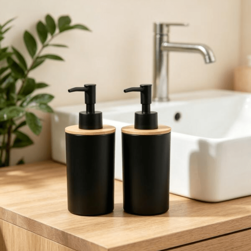 Frasco Dispensador de Loção com Tampa para Banheiro e Cozinha, Frasco de Gel de Banho com Bomba, Dispensador de Sabonete para Banheiro, Frasco de Banho, Dispensador de Sabonete