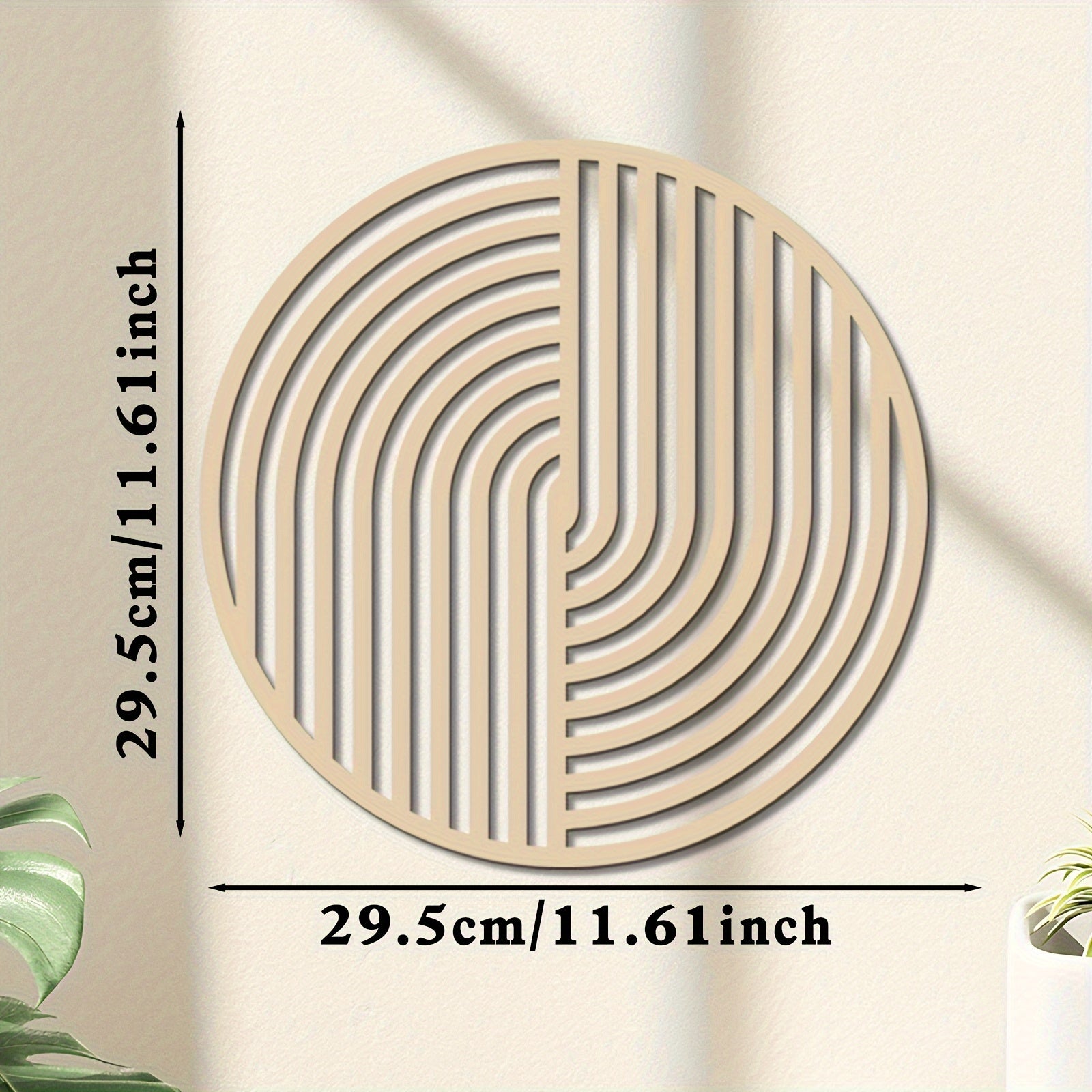 Painel de Parede Autoadesivo Boêmio Moderno 1 peça - Decoração Redonda Reutilizável sem Moldura Adequada para Sala de Estar, Quarto, Escritório - Design Geométrico Minimalista para Decoração de Casa, Instalação e Estética Reutilizável