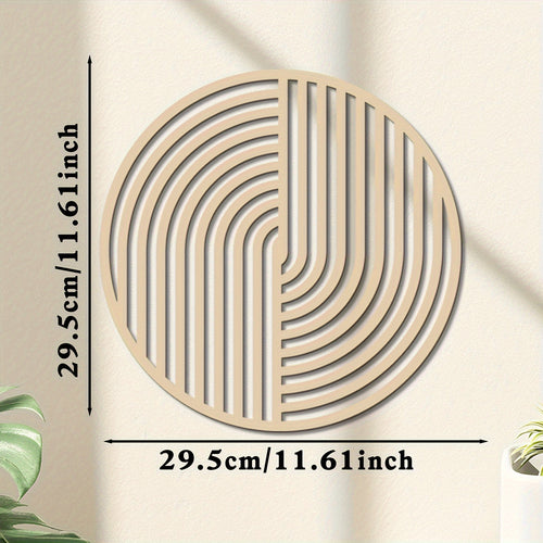 Painel de Parede Autoadesivo Boêmio Moderno 1 peça - Decoração Redonda Reutilizável sem Moldura Adequada para Sala de Estar, Quarto, Escritório - Design Geométrico Minimalista para Decoração de Casa, Instalação e Estética Reutilizável