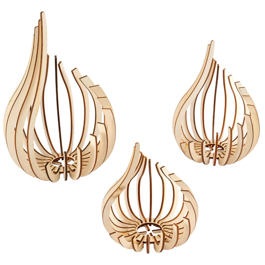 Conjunto de 3 Suportes para Vela de Chá em Formato de Lótus, Base de Vela Estilo Boêmio para Decoração de Casa, Artesanato de Arte DIY Exclusivo, Presente de Decoração de Mesa/Cabeceira para Dia das Mães, Dia dos Pais, Festas (Vela Não Incluída)