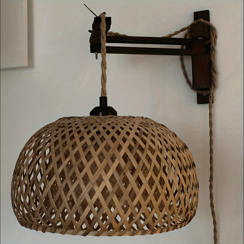 Suporte de Aplique de Parede Minimalista com Braço Oscilante de Madeira - Suporte de Luminária Dobrável para Área de Leitura de Quarto, Acessório de Iluminação DIY, Ótimo para Decoração de Casa de Volta às Aulas e Ação de Graças