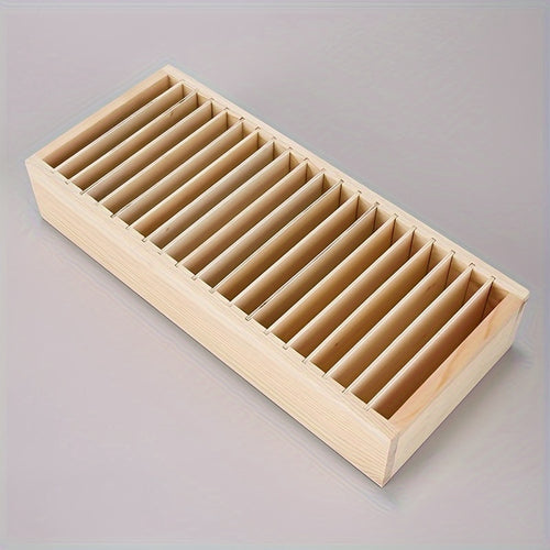  Organizador Elegante de Acessórios de Cabelo em Madeira com Bandeja Destacável - Perfeito para Guardar Faixas de Cabelo, Joias & Cartões de Visita