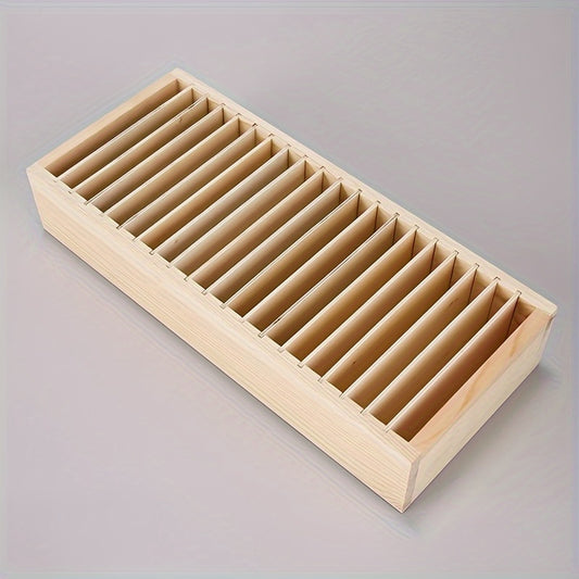  Organizador Elegante de Acessórios de Cabelo em Madeira com Bandeja Destacável - Perfeito para Guardar Faixas de Cabelo, Joias & Cartões de Visita