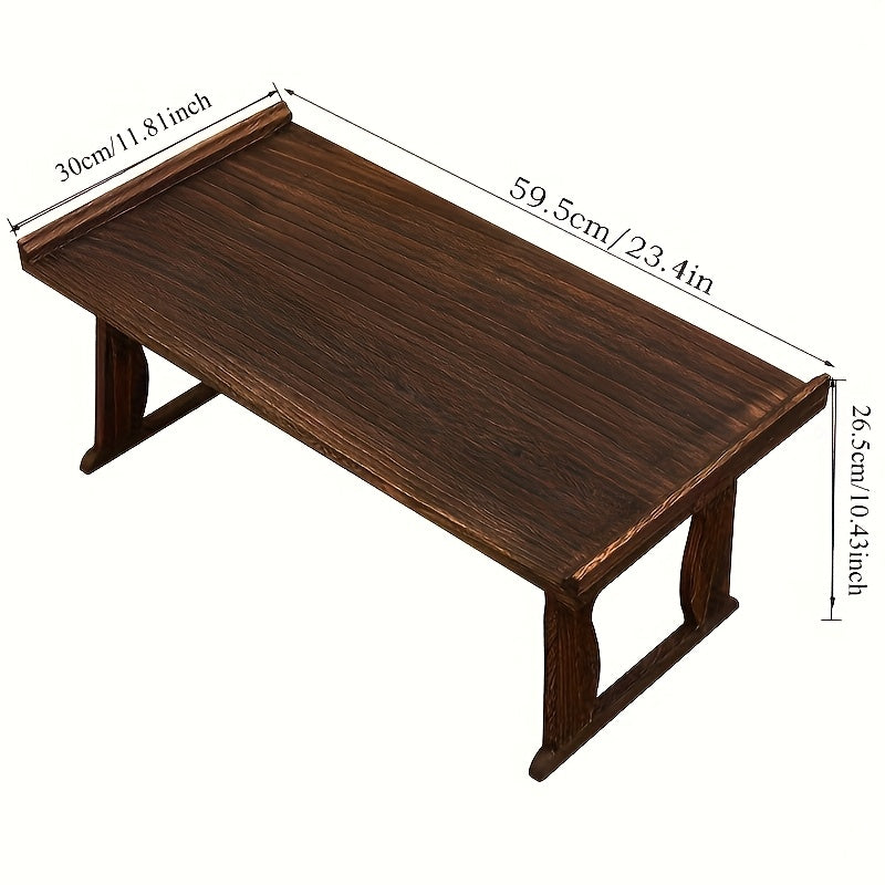 Mesa de Centro de Chão, Mesas de Centro Pequenas e Mesas de Chá, Mesas de Altar de Meditação, Mesas de Cabeceira Baixas de Madeira e Mesas Dobráveis para Portátil com Pernas para Usar em Cama