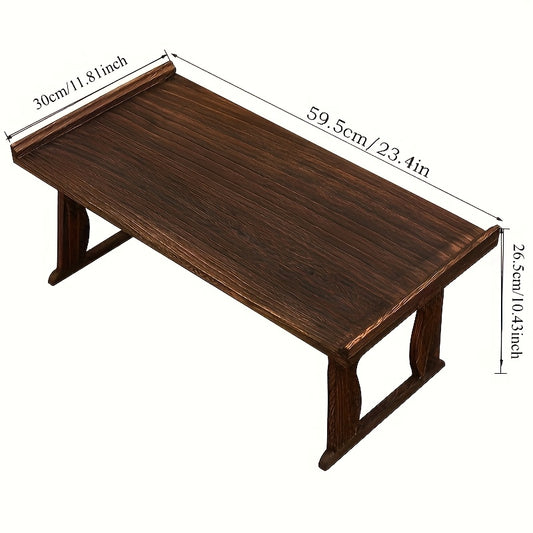 Mesa de Centro de Chão, Mesas de Centro Pequenas e Mesas de Chá, Mesas de Altar de Meditação, Mesas de Cabeceira Baixas de Madeira e Mesas Dobráveis para Portátil com Pernas para Usar em Cama