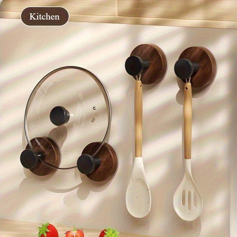 2 Peças de Ganchos Pesados para Banheiro e Cozinha Sem Furação, Montagem com Ventosa Forte, Organizador Economizador de Espaço para Toalhas, Casacos, Chapéus e Bolsas - Instalação Fácil em Portas e Armários, Decoração Ideal para Casa, Construção Resistente, Ganchos Multiuso Essenciais para Pequenos