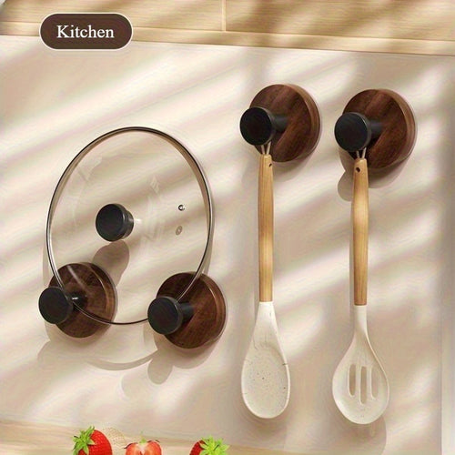 2 Peças de Ganchos Pesados para Banheiro e Cozinha Sem Furação, Montagem com Ventosa Forte, Organizador Economizador de Espaço para Toalhas, Casacos, Chapéus e Bolsas - Instalação Fácil em Portas e Armários, Decoração Ideal para Casa, Construção Resistente, Ganchos Multiuso Essenciais para Pequenos