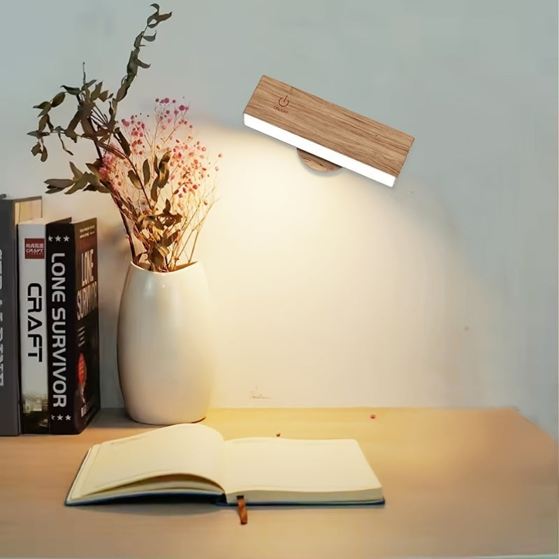 Candeeiro de Parede LED de Madeira Inspirado na Natureza: Iluminação Suave, Design Minimalista Escandinavo, Perfeito para Criar Ambientes Confortáveis e Tranquilos em Quartos e Corredores