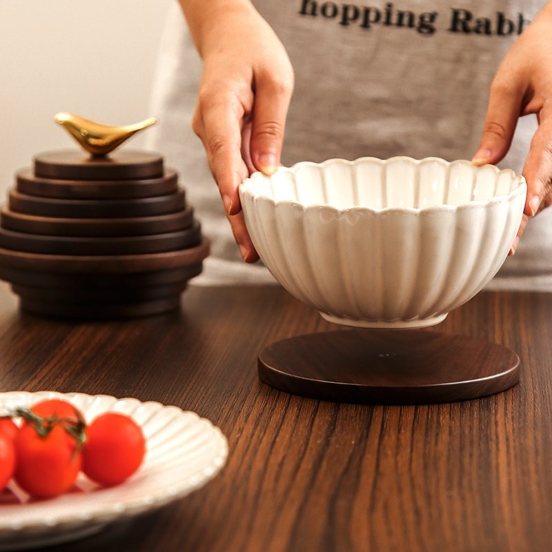 Conjunto de Bases de Isolamento Térmico em Madeira de Nogueira Preta para Mesa de Jantar, Bases Anti-Queimadura e Resistentes ao Calor para Copos de Café, Tapetes para Panelas e Tapetes para Chaleiras, Feitas de Madeira Maciça, Perfeitas como Presentes para Família, Amigos e Professores