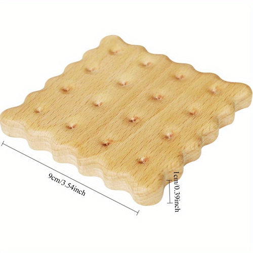 Conjunto de 3 peças, biscoitos criativos, porta-copos de madeira maciça, almofadas de isolamento térmico, para canecas, xícaras de café, almofadas antiderrapantes, porta-copos simples, porta-copos de madeira maciça