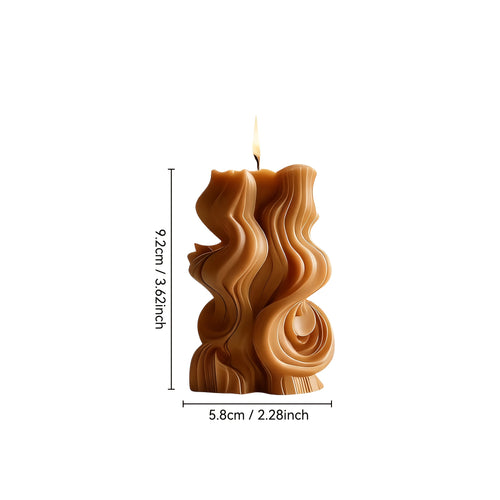 Velas com Textura de Ondas Criativas, para Velas de Decoração de Casa, Adequadas para Decoração de Casa, Adicionando Aconchego a Quartos, Presentes Artísticos para Amigos, Auxiliando na Criação de Ambiente