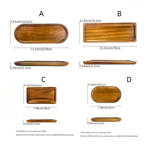 1/2pcs Bandeja de Madeira de Acácia, Bandeja de Banheiro, Bandeja de Armazenamento Retangular/Oval, Suprimentos de Armazenamento e Organização de Banheiro, Bandeja de Banho, Bandeja de Chuveiro, Bandeja de Madeira para Banheiro, Bandeja de Mesa para Banheira, Suporte de Vela Aromaterapia Decoração