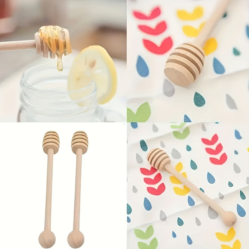 Colher de Mel com Cabo Longo, Perfeita para Mexer Mel, Xarope de Bordo, Marmelada ou Molho de Chocolate. Uma Ferramenta Reutilizável Ideal para Cozinhas Domésticas, Pequeno-Almoço e Como Lembrança de Festa para Casamentos e Aniversários, Também Adequada para Piqueniques Enquanto Minimiza.