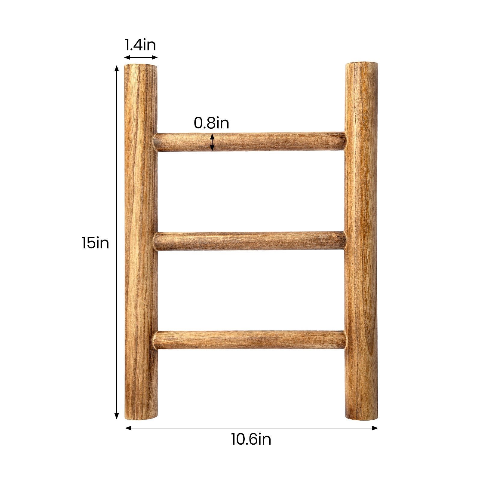 1peça Prateleira Mini Escada Rústica de Madeira Totalmente Montada, Escada Multifuncional Sem Furos para Pano de Chá, Suporte de Pano para Bancada de Cozinha na Casa de Banho, Suporte para Toalha de Mão, Decoração Robusta Estilo Casa de Campo Perfeita para Acessórios de Casa de Banho, Cozinha e Quarto