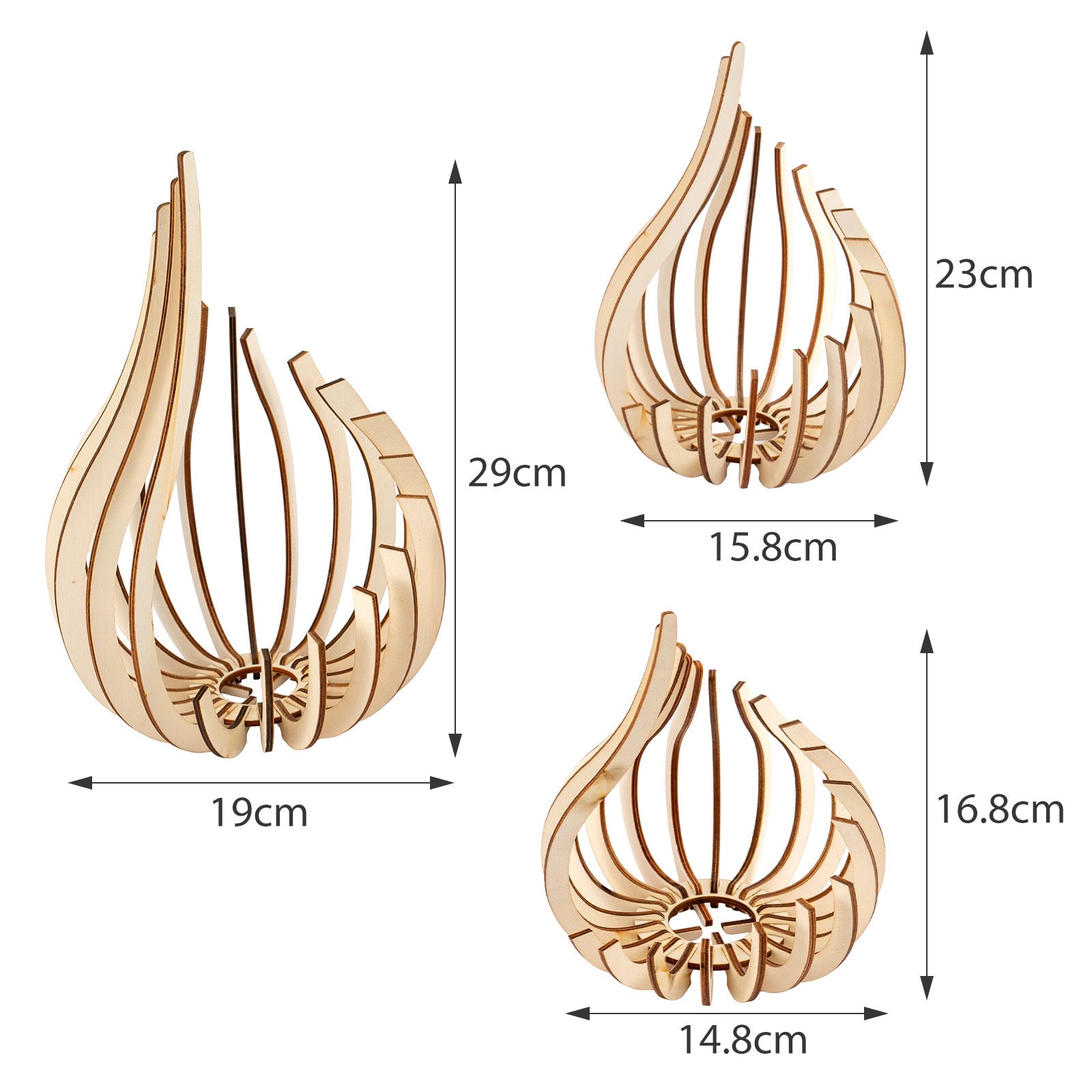 Conjunto de 3 Suportes para Vela de Chá em Formato de Lótus, Base de Vela Estilo Boêmio para Decoração de Casa, Artesanato de Arte DIY Exclusivo, Presente de Decoração de Mesa/Cabeceira para Dia das Mães, Dia dos Pais, Festas (Vela Não Incluída)