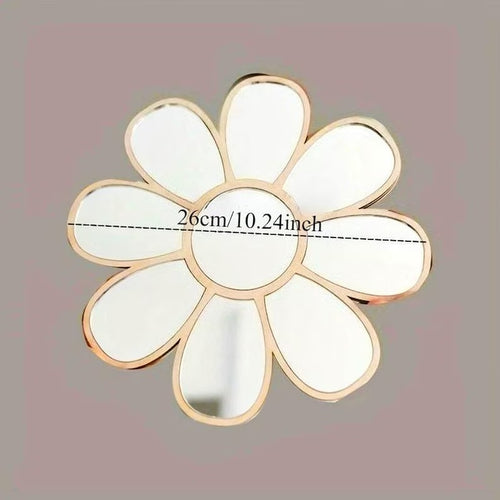 Espelho de Madeira Margarida Estilo Nórdico Ins para Decoração de Casa, Espelho de Fundo para Quarto de Meninos e Meninas, Espelho de Fundo Boêmio para Hotel, Espelho de Decoração de Festival