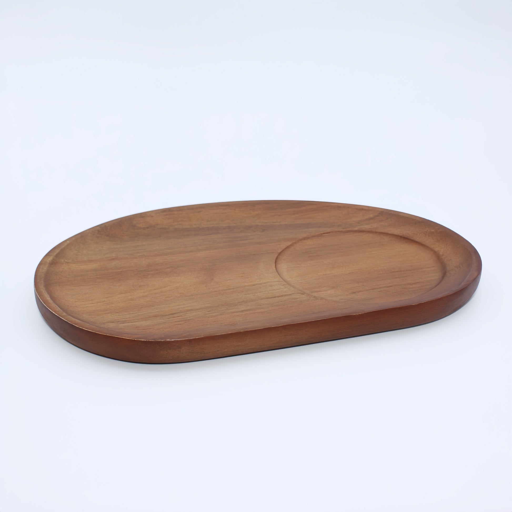 Tabuleiro de Madeira Maciça Japonesa, Prato de Café em Madeira de Acácia, Prato de Chá de Sobremesa Oval, Tabuleiro de Chá de Madeira para Casa, Prato de Copo de Snack Chinês, Prato de Bolo, Prato de Pequeno-Almoço em Madeira Maciça