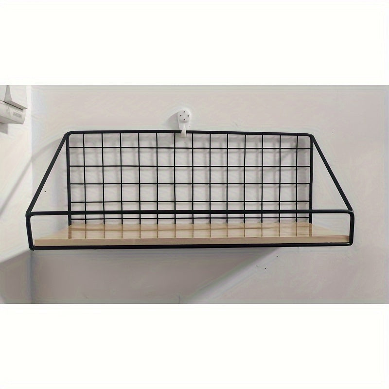 Um Rack de Arrumação de Parede para Quartos de Estudantes, Perfeito para Estudantes Universitários, Sem Necessidade de Furar