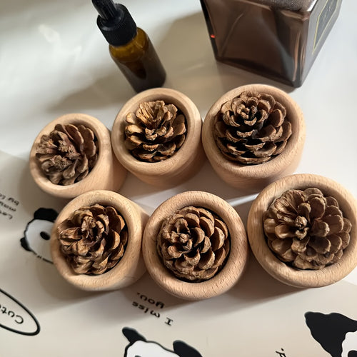 Difusão Duradoura por Mais de 8 Horas, Difusor de Aroma de Pinheiro, Item de Decoração para Casa, Sem Chama, Ornamento para Carro, Artesanato de Mesa em Estilo Nórdico Elegante, Difusor de Aroma 'Sem Perfume', Sem Bateria