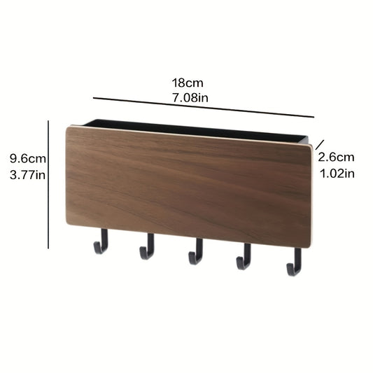 1pc Caixa de Armazenamento Simples e Criativa, Gancho de Parede para Chaves, Gancho de Armazenamento de Madeira, Gancho de Pendurar na Porta de Volta, Organizador de Pequenos Itens de Entrada, Decoração de Casa, Gadget Doméstico