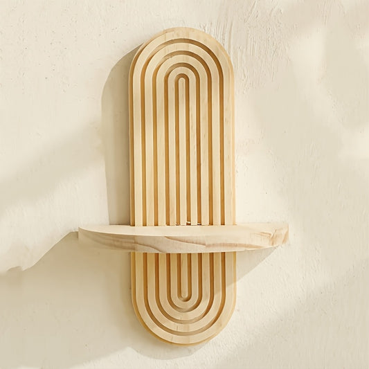 1-2 Peças de Prateleirinhas Flutuantes em Madeira Estilo Bohemian, Pequenas e Elegentes para Armazenamento ou Banheiro – Perfeitas Para Sala, Quarto & Cozinha