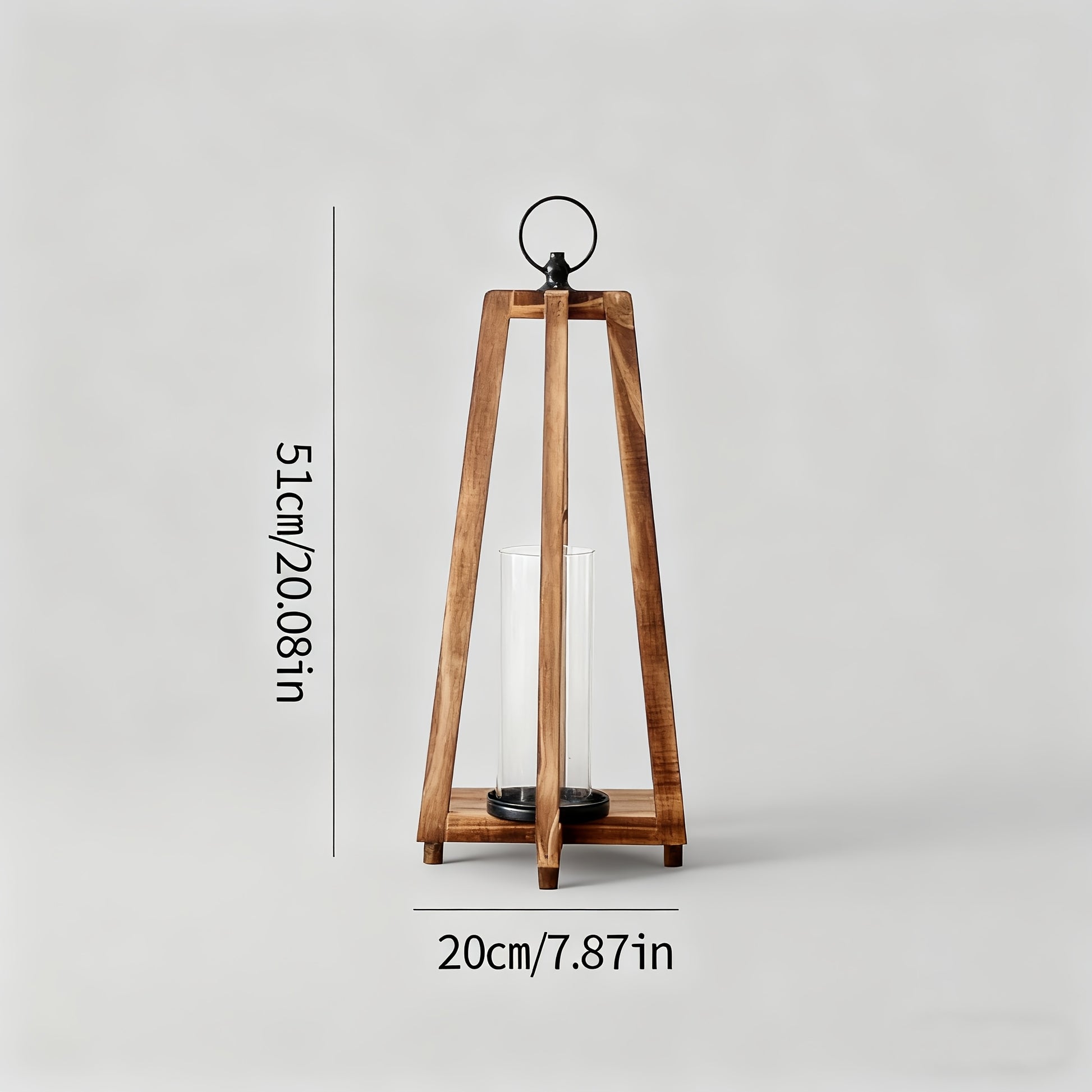 Suporte de Vela Vintage em Madeira em Forma de A - Suporte de Luz de Mesa Dupla Face para Casamentos, Festas, Natal & Páscoa - Centro de Mesa Rústico com Textura de Madeira Envelhecida e Compatibilidade com Velas (Não Necessário)
