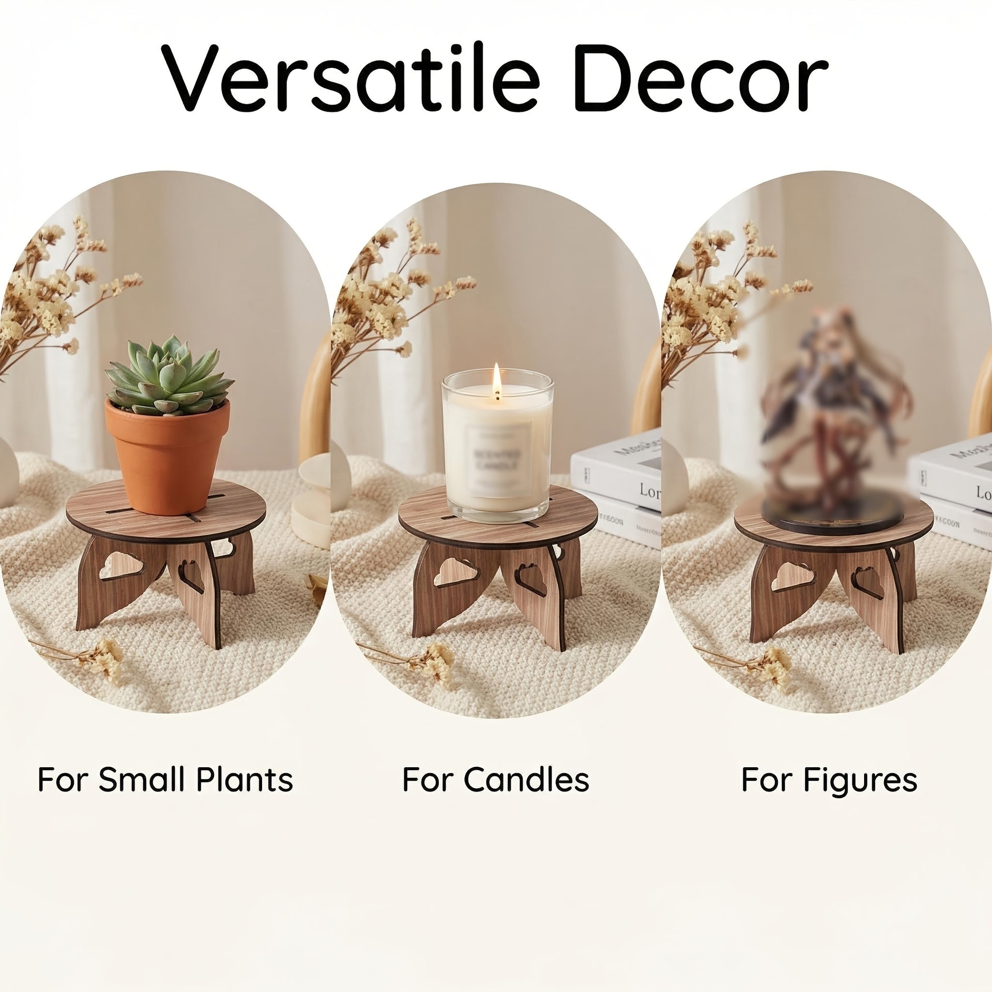 1 unidade, Prateleira de Mesa de Madeira, Suporte para Velas e Cosméticos, Estante Minimalista para Pequenos Ornamentos e Plantas Verdes, Montagem Fácil sem Furos, Multifuncional, Prateleira de Pé