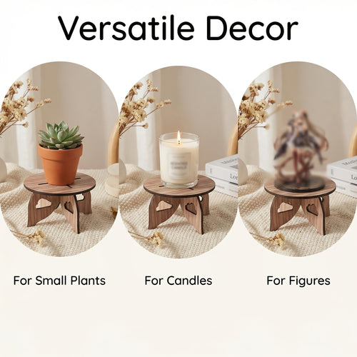 1 unidade, Prateleira de Mesa de Madeira, Suporte para Velas e Cosméticos, Estante Minimalista para Pequenos Ornamentos e Plantas Verdes, Montagem Fácil sem Furos, Multifuncional, Prateleira de Pé