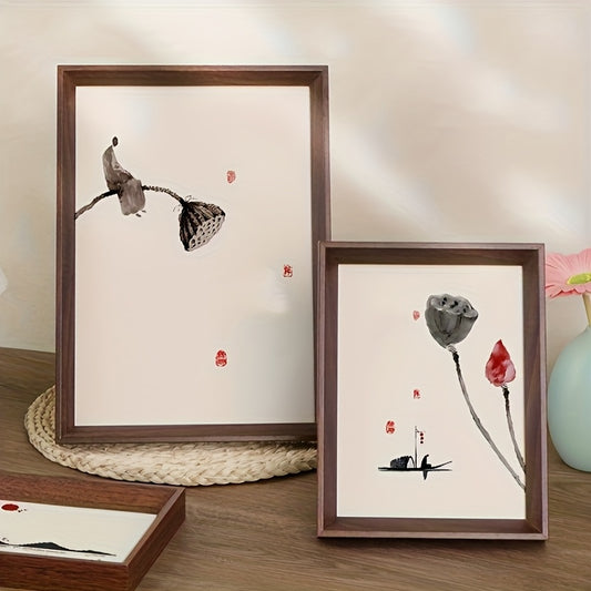 1 moldura de foto retro, moldura de foto de decoração de secretária de entrada, decoração de arte de parede de sala de estudo/sala de estar, moldura de foto de exibição de secretária e montada na parede, adequada para decoração de casa, decoração de escritório