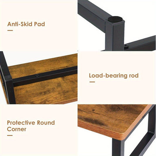 Suporte de monitor vintage, elevador de armário, prateleira de organização de armazenamento de mesa, 55 x 23 x 14 cm, para elevador de impressora de PC portátil