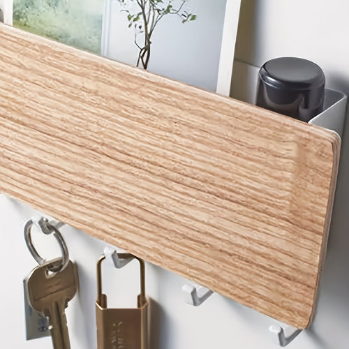1pc Caixa de Armazenamento Simples e Criativa, Gancho de Parede para Chaves, Gancho de Armazenamento de Madeira, Gancho de Pendurar na Porta de Volta, Organizador de Pequenos Itens de Entrada, Decoração de Casa, Gadget Doméstico
