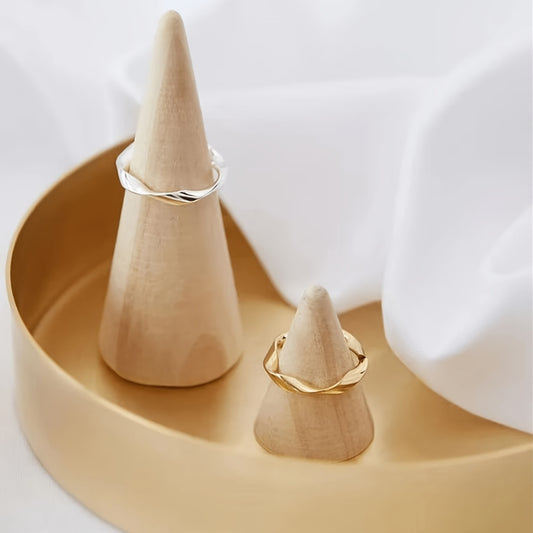 Conjunto de 3 Suportes de Anéis em Forma de Cone, Perfeitos para Presentes de Dia dos Namorados, Casamentos e Aniversários, Organizadores de Joias Suspensos