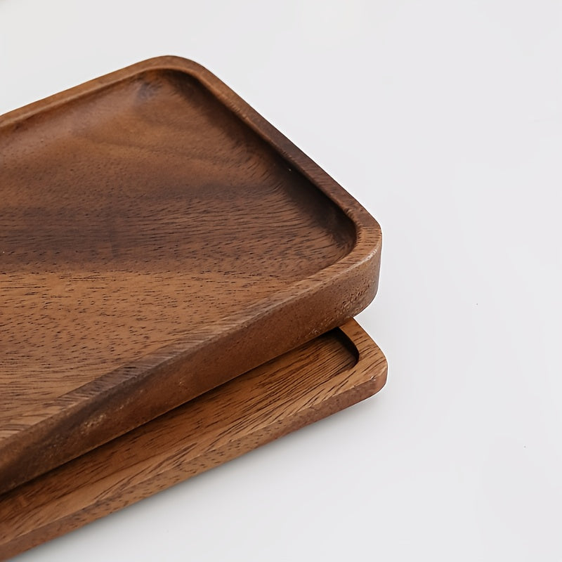 Bandeja Retangular de Nogueira Natural 1 | Prateleira de Armazenamento Retangular Oval Grande de 29,97 cm para Banheiro/Pia, Grão de Madeira Natural Polido, Design Minimalista, Presente de Natal