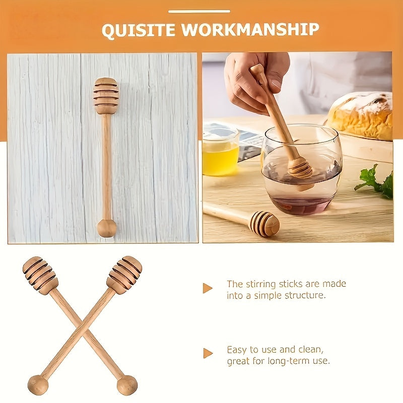 Colher de Mel com Cabo Longo, Perfeita para Mexer Mel, Xarope de Bordo, Marmelada ou Molho de Chocolate. Uma Ferramenta Reutilizável Ideal para Cozinhas Domésticas, Pequeno-Almoço e Como Lembrança de Festa para Casamentos e Aniversários, Também Adequada para Piqueniques Enquanto Minimiza.