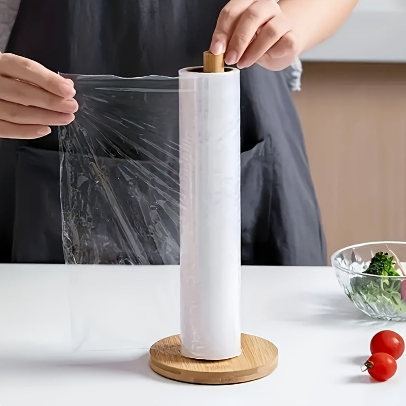 Suporte de Papel Toalha para Cozinha e Sala de Jantar - um Suporte de Rolo de Bancada Auto-Sustentável que Organiza Verticalmente, Ideal para Casa, Restaurantes, Casas de Banho e Quartos - Feito de Material Natural com um Extremo Texturado