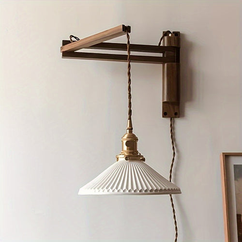 Suporte de Candeeiro de Parede Estilo Industrial - Suporte de Iluminação Ajustável, Sem Necessidade de Cablagem, Design Clássico Adequado para Secretárias, Estantes, Quartos, Salas de Estar, Iluminação Minimalista, Estrutura Robusta, Decoração de Casa, Iluminação Vintage