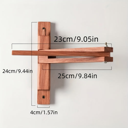 Suporte de Aplique de Parede Minimalista com Braço Oscilante de Madeira - Suporte de Luminária Dobrável para Área de Leitura de Quarto, Acessório de Iluminação DIY, Ótimo para Decoração de Casa de Volta às Aulas e Ação de Graças