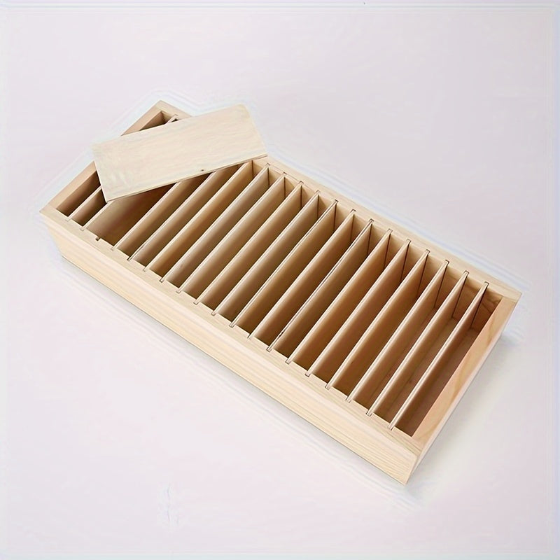  Organizador Elegante de Acessórios de Cabelo em Madeira com Bandeja Destacável - Perfeito para Guardar Faixas de Cabelo, Joias & Cartões de Visita
